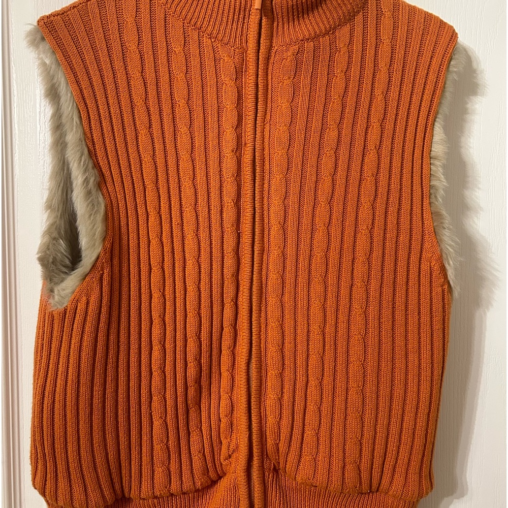 Faux Fur Lined Sweater Vest